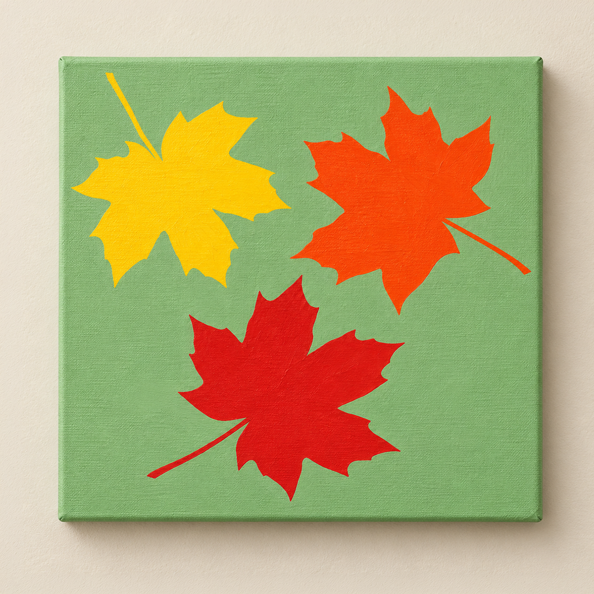 Three Little Leaves Guided Canvas Kit