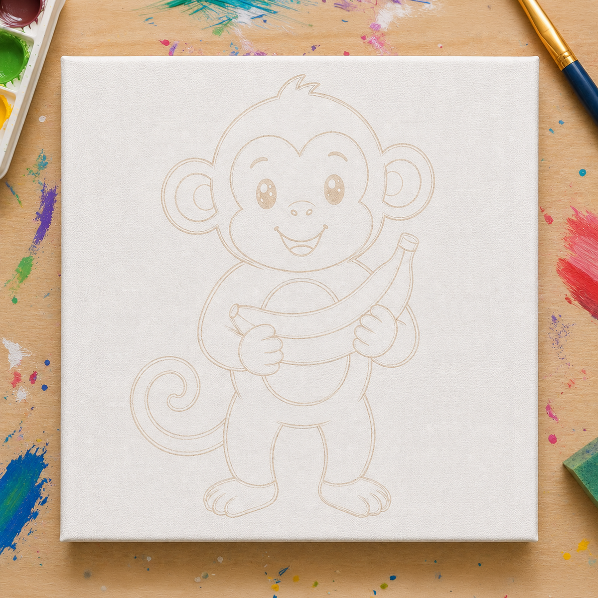 Monkey Business Guided Canvas Kit