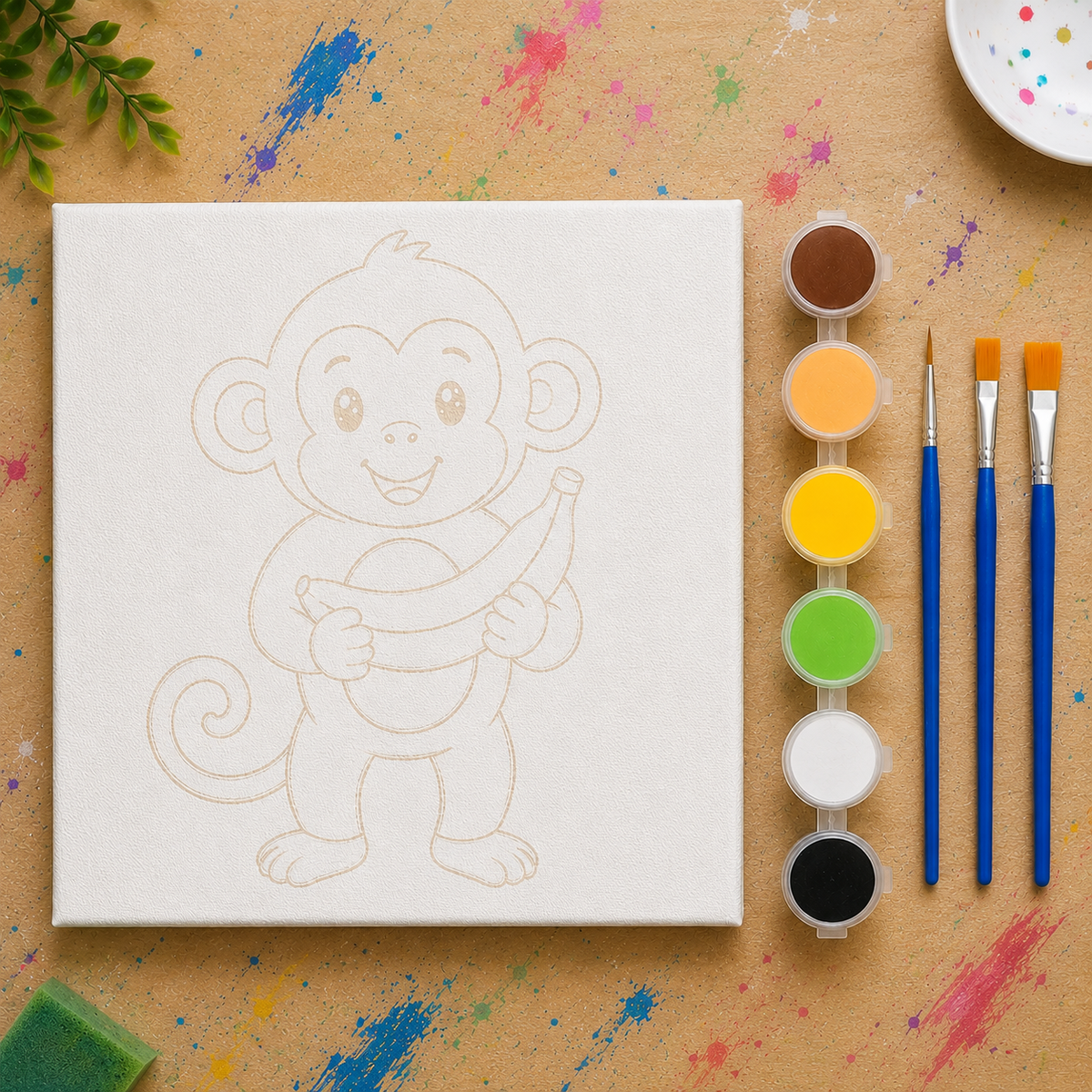 Monkey Business Guided Canvas Kit