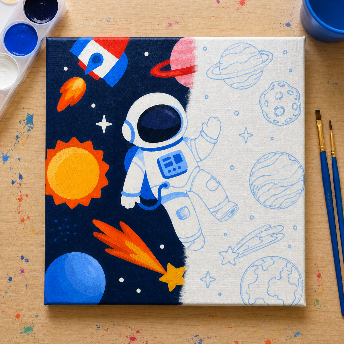 Beyond The Moon Guided Canvas Kit