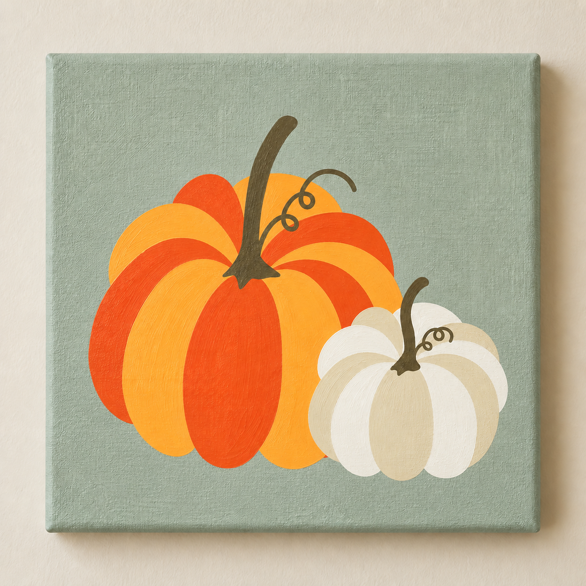 Two Little Pumpkins Guided Canvas Kit